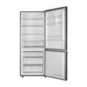 CHiQ 432L Bottom Mount Fridge Stainless Steel CBM431S, Front view with doors open