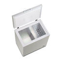 CHiQ 142L Chest Freezer White CCF142W, Front right view with top open