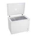 CHiQ 292L Chest Freezer White CCF292DW, Front right view with top open