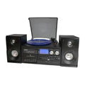 Lenoxx CD114BL Turntable CD/MP3 Player w/ Cassette Recording