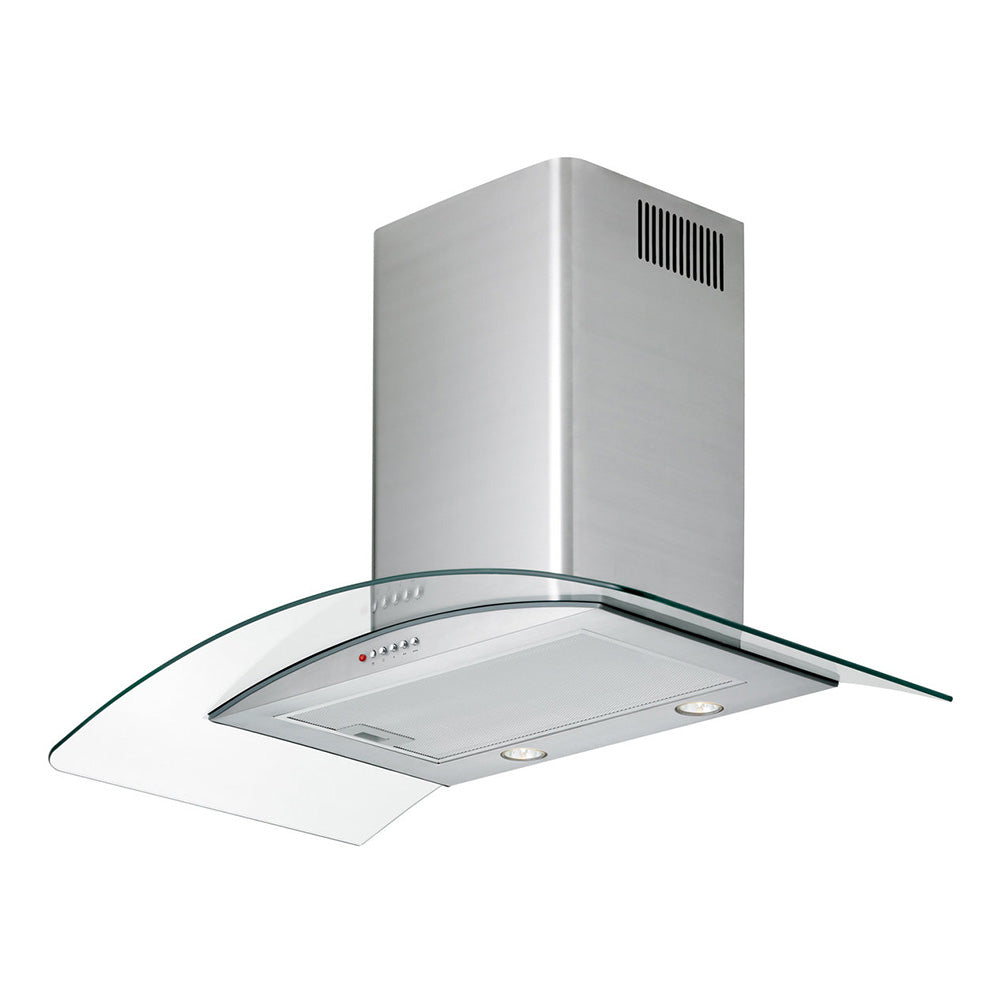 Chef CG950CGS 90cm Stainless Steel Canopy Rangehood, Front left view