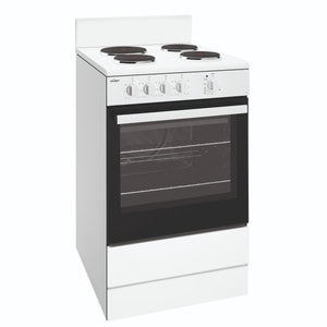 Chef 54cm white freestanding cooker CFE532WB, Front View
