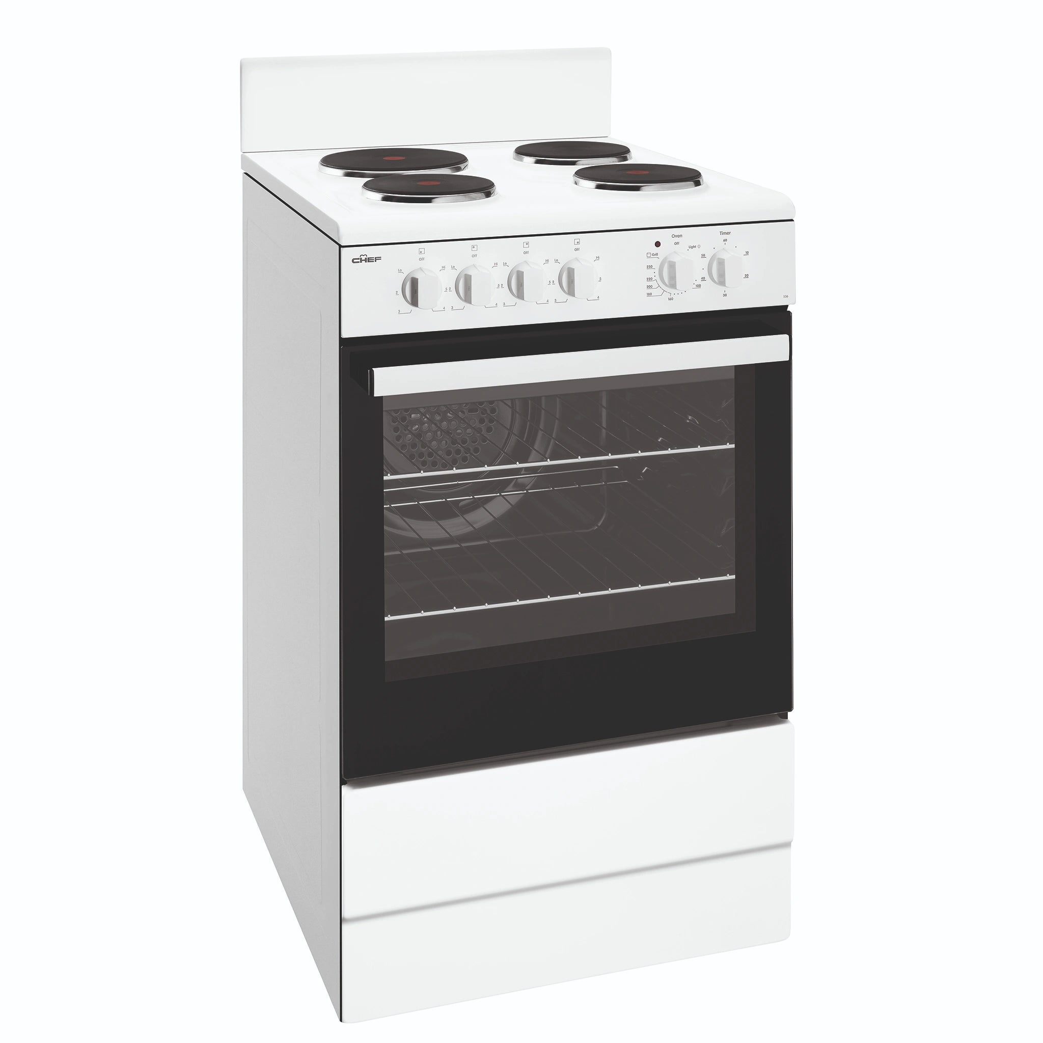 Chef CFE536WB 54cm white freestanding cooker