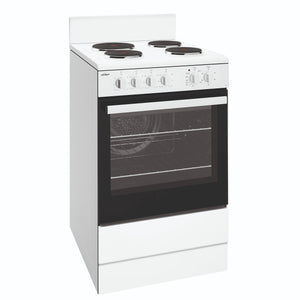Chef 54cm white freestanding cooker CFE536WB, Front View