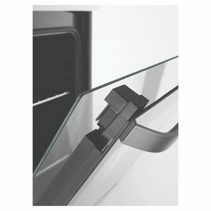 Chef 54cm stainless steel freestanding oven with electric cooktop CFE547SBB, Front View with Door Open