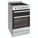 Chef 54cm stainless steel freestanding oven with electric cooktop CFE547SBB, Front View
