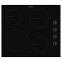 Chef 60cm 4 Zone Ceramic Cooktop CHC642BB, Front View