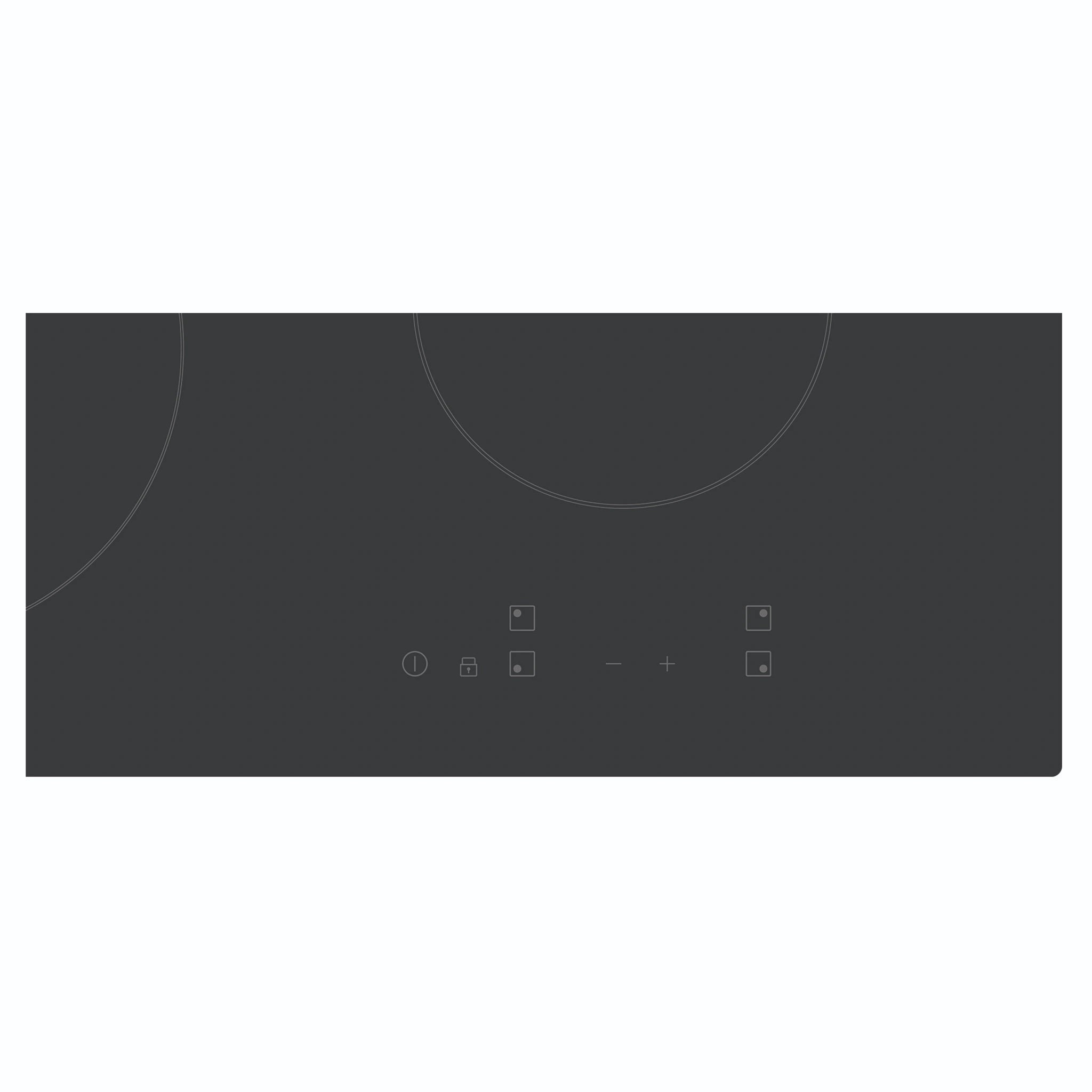 Chef 60cm 4-Zone Ceramic Cooktop CHC644BC, Control Panel View