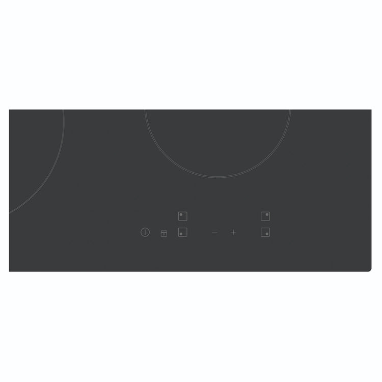 Chef 60cm 4-Zone Ceramic Cooktop CHC644BC, Control Panel View