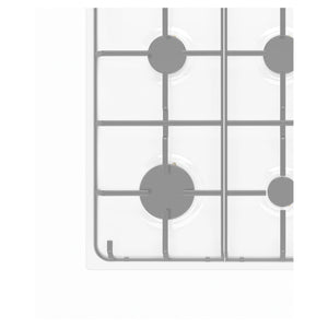 Chef 60cm 4-Burner Gas Cooktop, White CHG642WC, Close-Up View