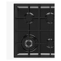 Chef 60cm 4-Burner Gas Cooktop, Black CHG644DC, Cooktop Burner Close-Up View