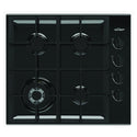 Chef 60cm 4-Burner Gas Cooktop, Black CHG644DC, Front View