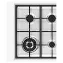 Chef 60cm 4-Burner Gas Cooktop, Stainless CHG644SC, Close-Up View