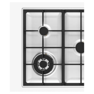 Chef 90cm 5-Burner Gas Cooktop, Stainless Steel CHG954SC, Close-Up View