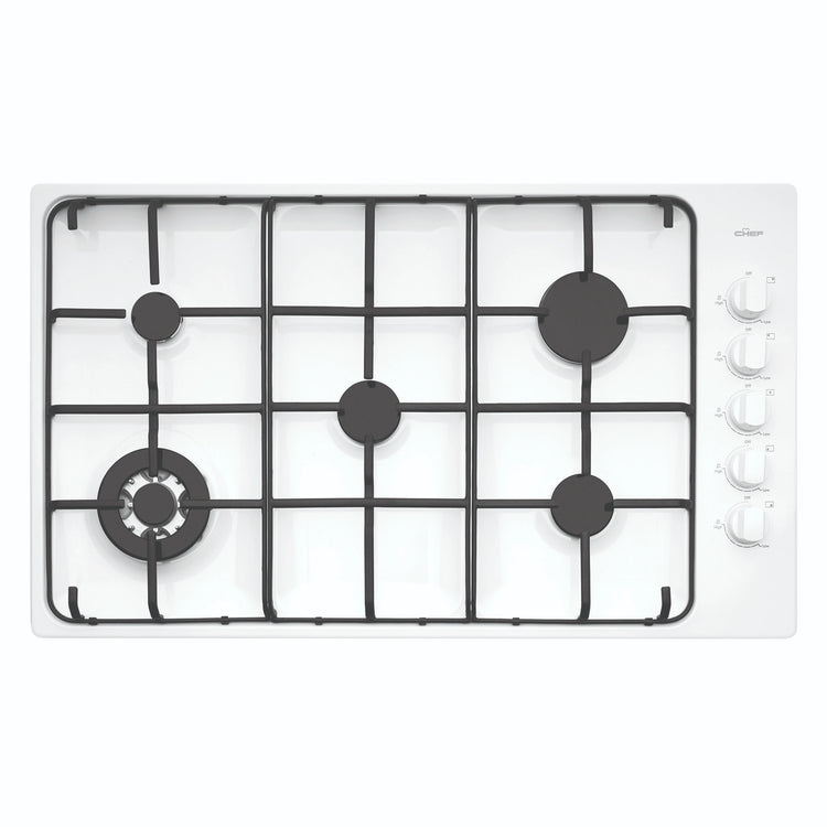 Chef Gas Cooktop, Wok Burner White CHG956WA, Front View