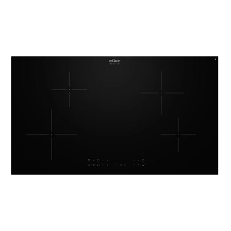 Chef 90cm 4 Zone Induction Cooktop CHI944BB, Top View