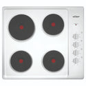 Chef 60cm 4-Zone Electric Solid Cooktop, Stainless CHS642SB, Front View