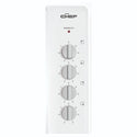 Chef 90cm 4-Zone Electric Solid Cooktop, White CHS942WB, Control Panel View