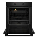 Chef 60cm Electric Multi Function Fan Forced Built-In Oven CVE612DB, Front View with Door Open