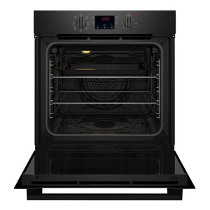 Chef 60cm Electric Multi-Function Built-In Oven with Quick Cook CVE614DB, Front View with Door Open