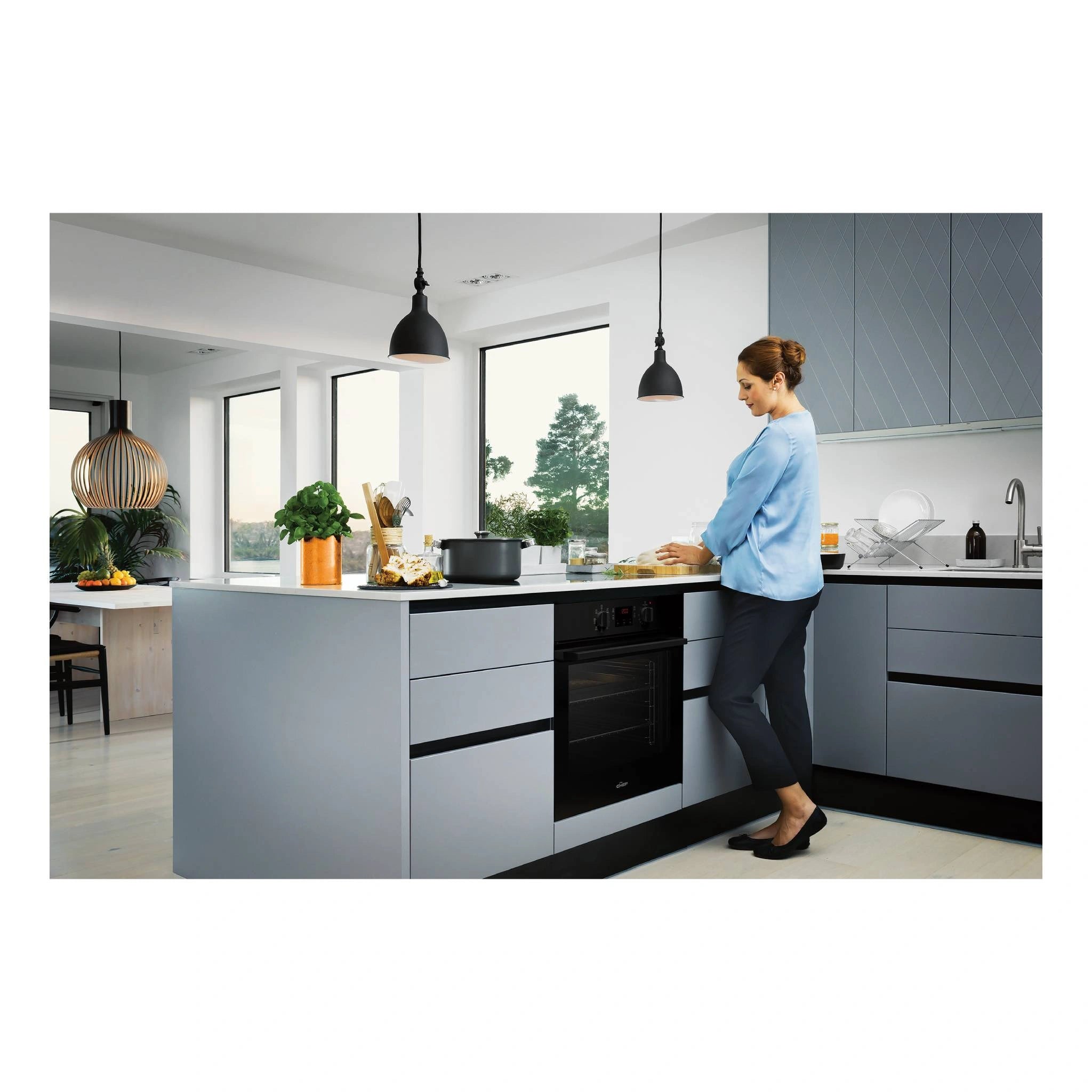 Chef 60cm Electric Multi-Function Built-In Oven with Quick Cook CVE614DB, Lifestyle