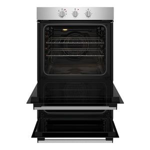 Chef 60cm Electric Built-In Fan Forced Oven with Separate Grill CVE662SB, Front View With Door Open