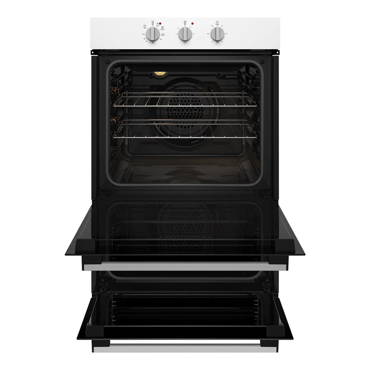 Chef 60cm Electric Built-In Fan Forced Oven with Separate Grill CVE662WB, Front View With Door Open
