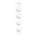 Chef CHG642WB 60cm 4 Burner White Gas Cooktop, Control panel view