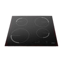Chef CHI643BA 60cm Black Boosted Induction Cooktop, Front top view