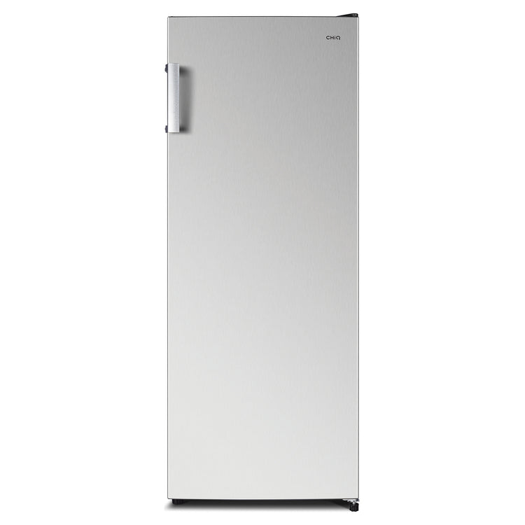 CHiQ 166L Stainless Steel Upright Frost-Free Freezer CSF165NSS, Close Door Front View