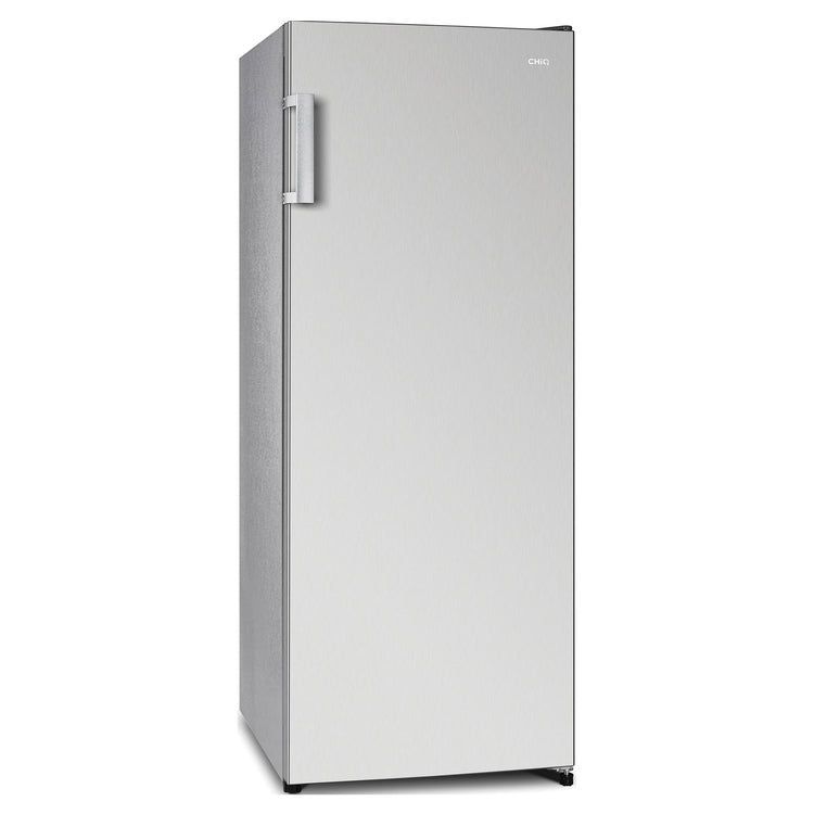 CHiQ 166L Stainless Steel Upright Frost-Free Freezer CSF165NSS, Close Door Side View