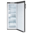 CHiQ 166L Stainless Steel Upright Frost-Free Freezer CSF165NSS, Open Door Front View