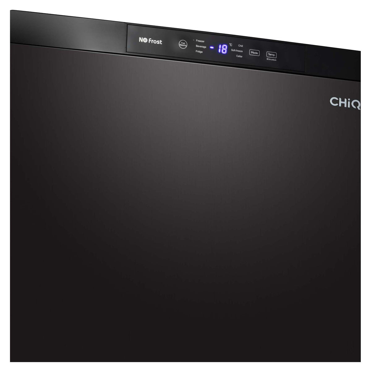 CHiQ 122L Black No Frost Multi-Function Freezer CSH121NBS, Control Panel View