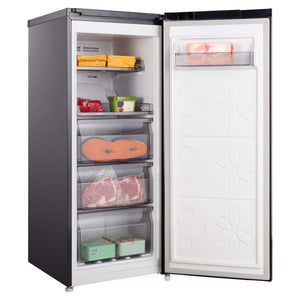 CHiQ 122L Black No Frost Multi-Function Freezer CSH121NBS, Freezer Side View