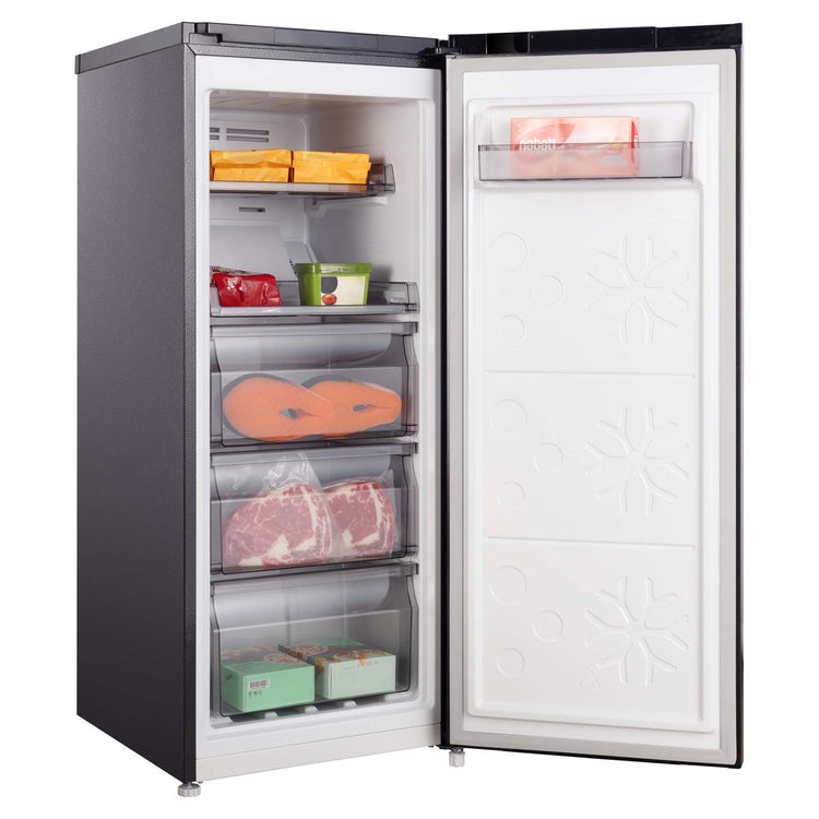 CHiQ 122L Black No Frost Multi-Function Freezer CSH121NBS, Freezer Side View