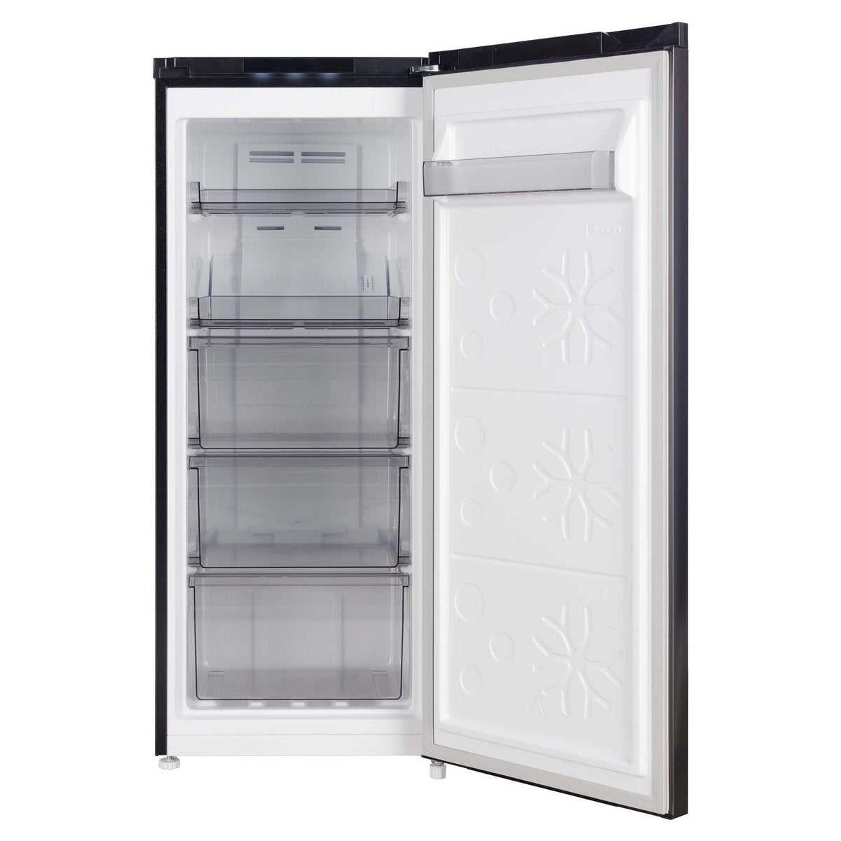 CHiQ 122L Black No Frost Multi-Function Freezer CSH121NBS, Front View