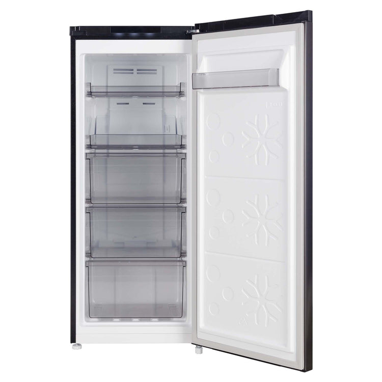 CHiQ 122L Black No Frost Multi-Function Freezer CSH121NBS, Front View