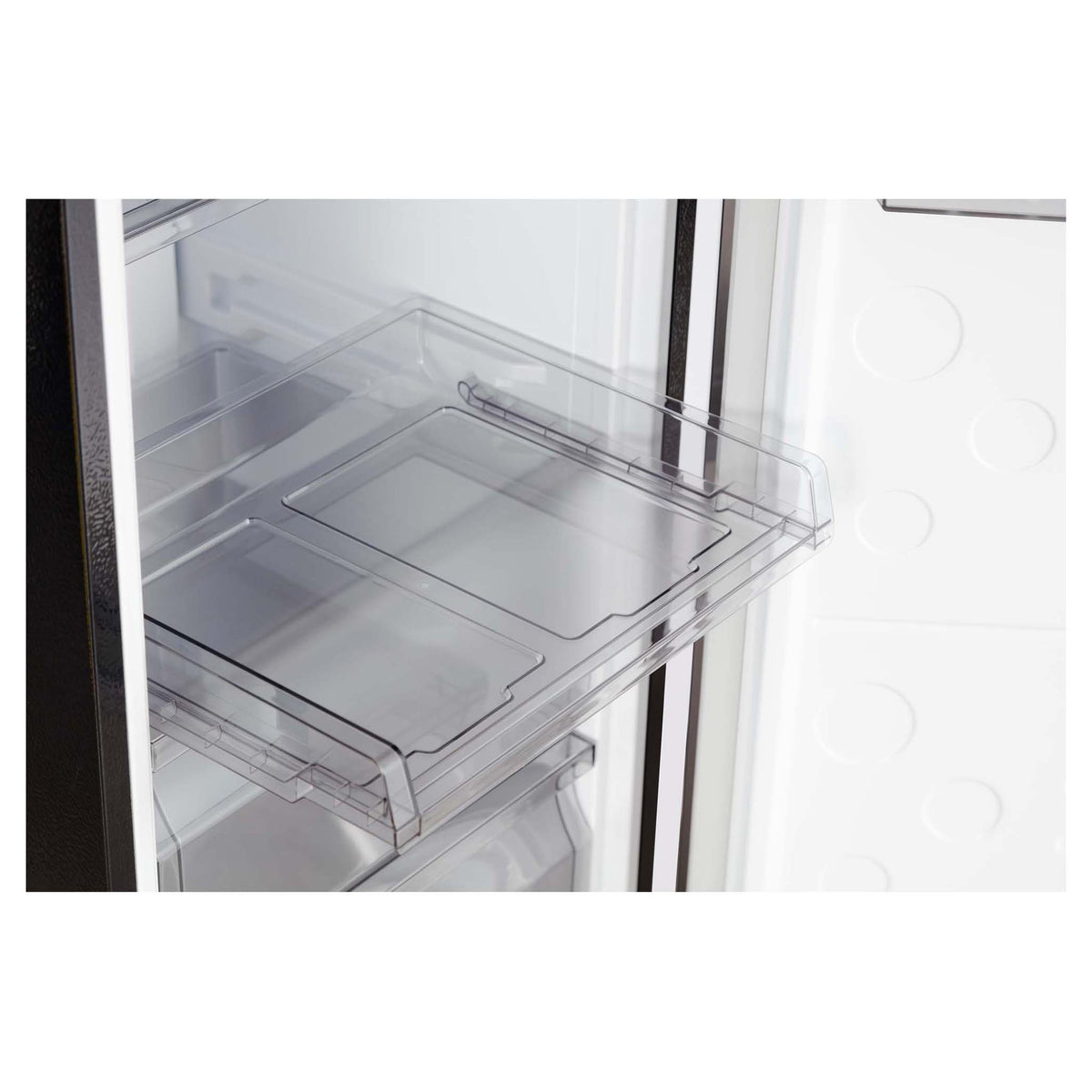 CHiQ 122L Black No Frost Multi-Function Freezer CSH121NBS, Plastic Tray View