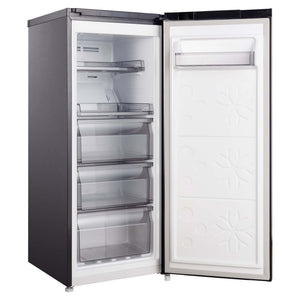 CHiQ 122L Black No Frost Multi-Function Freezer CSH121NBS, Side View