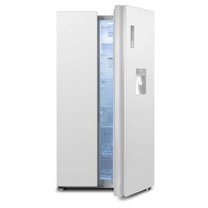 CHiQ 559L White Side by Side Refrigerator CSS559NWD4E, Front Right Side Door Open View