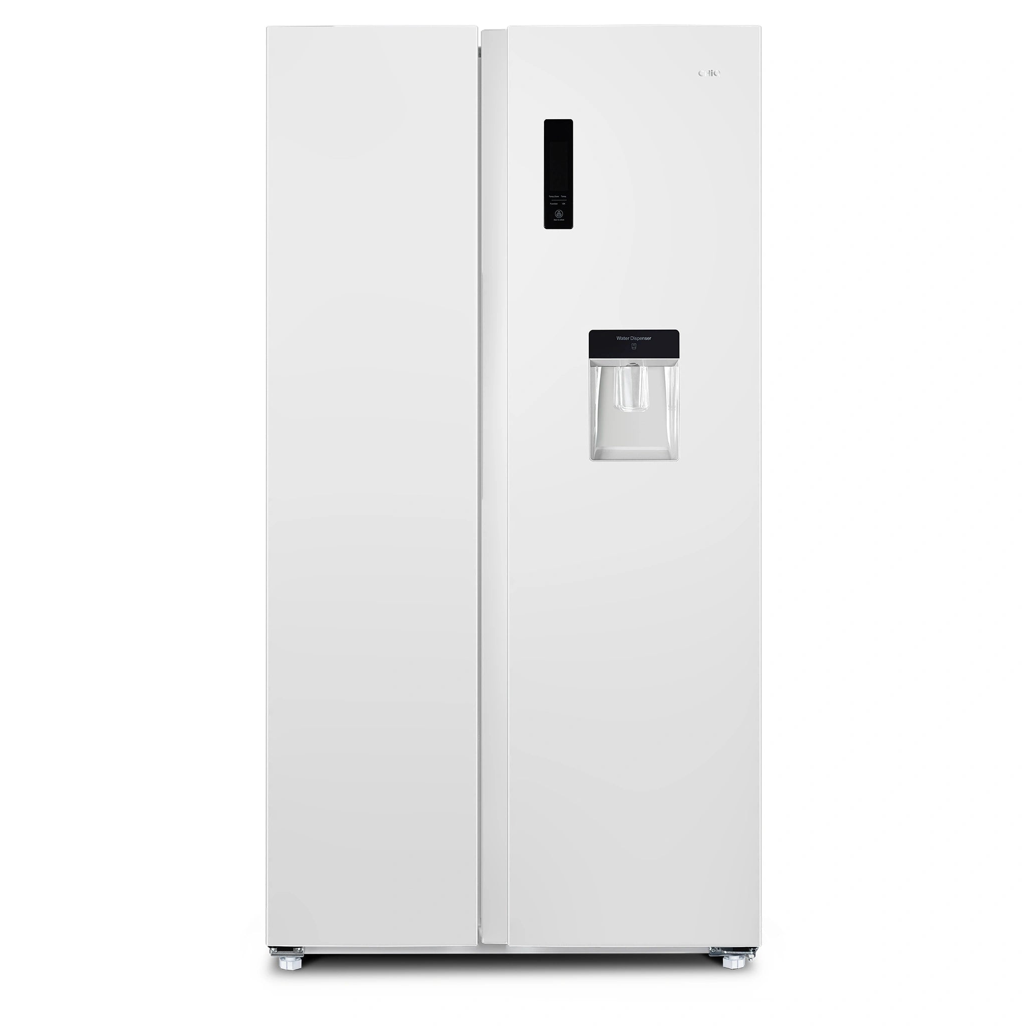 CHiQ 559L White Side by Side Refrigerator CSS559NWD4E, Front View
