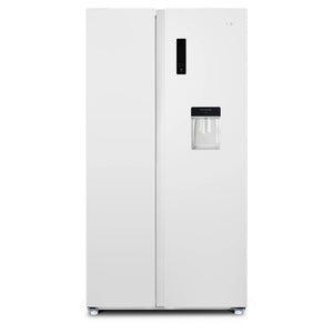 CHiQ 559L White Side by Side Refrigerator CSS559NWD4E, Front View