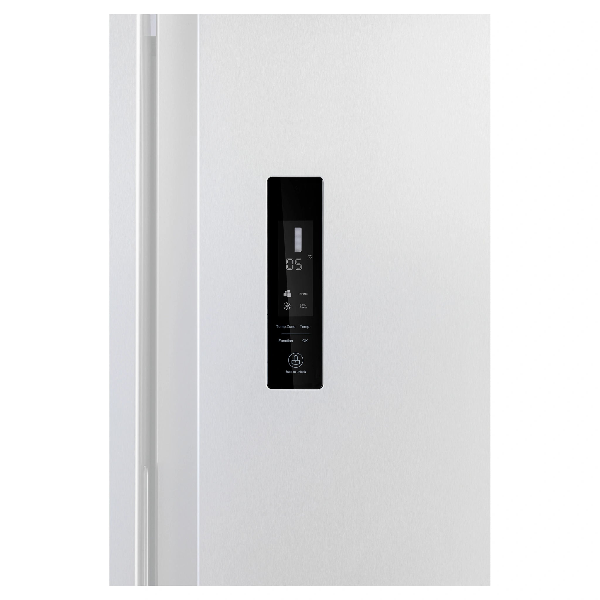 CHiQ 559L White Side by Side Refrigerator CSS559NWD4E, LED Display Control View
