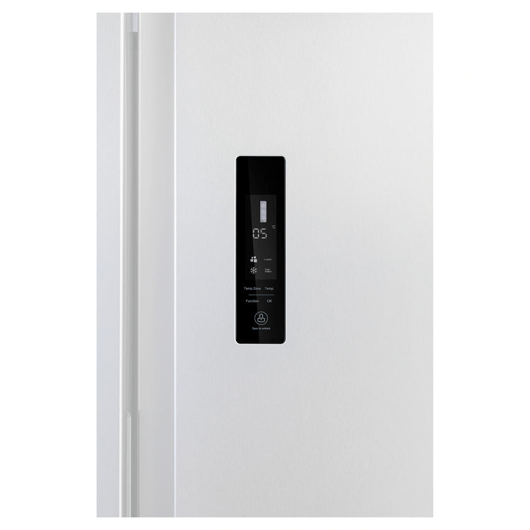 CHiQ 559L White Side by Side Refrigerator CSS559NWD4E, LED Display Control View