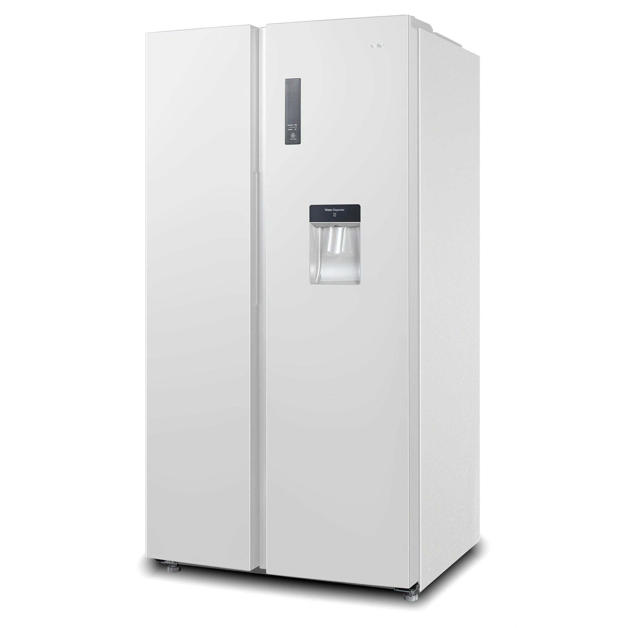 CHiQ 559L White Side by Side Refrigerator CSS559NWD4E, Left Side View