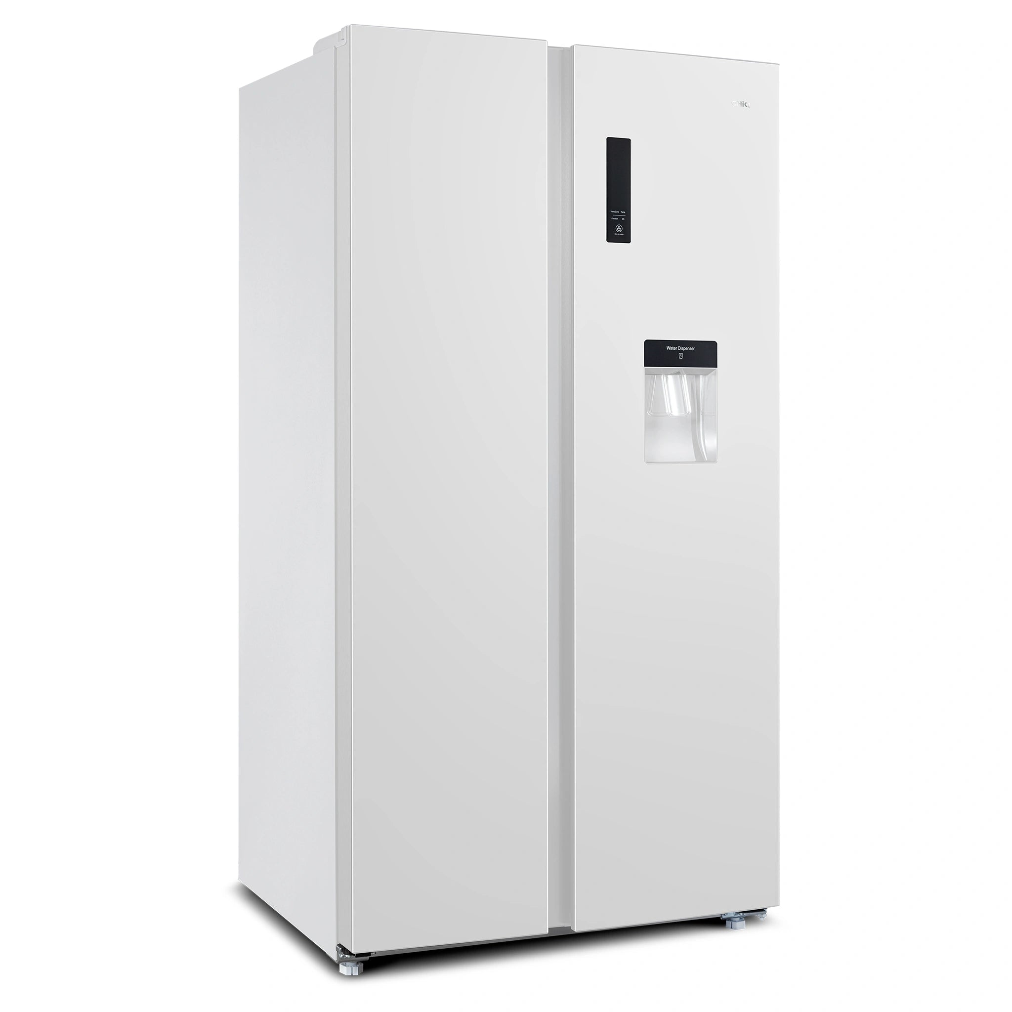CHiQ 559L White Side by Side Refrigerator CSS559NWD4E, Right Side View
