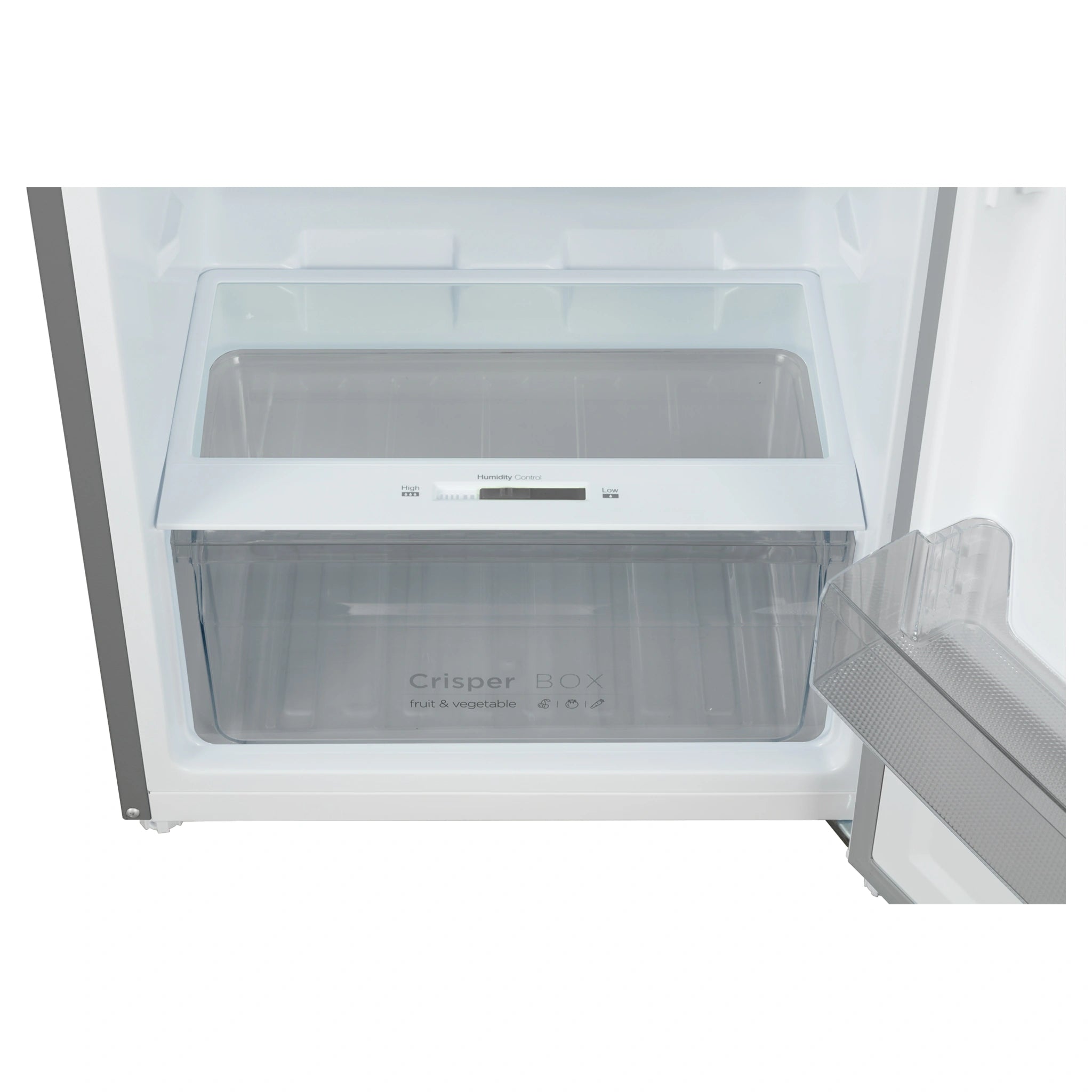 CHiQ 202L Top Mount Fridge Stainless Steel CTM200NSS5E, Crisper Box View