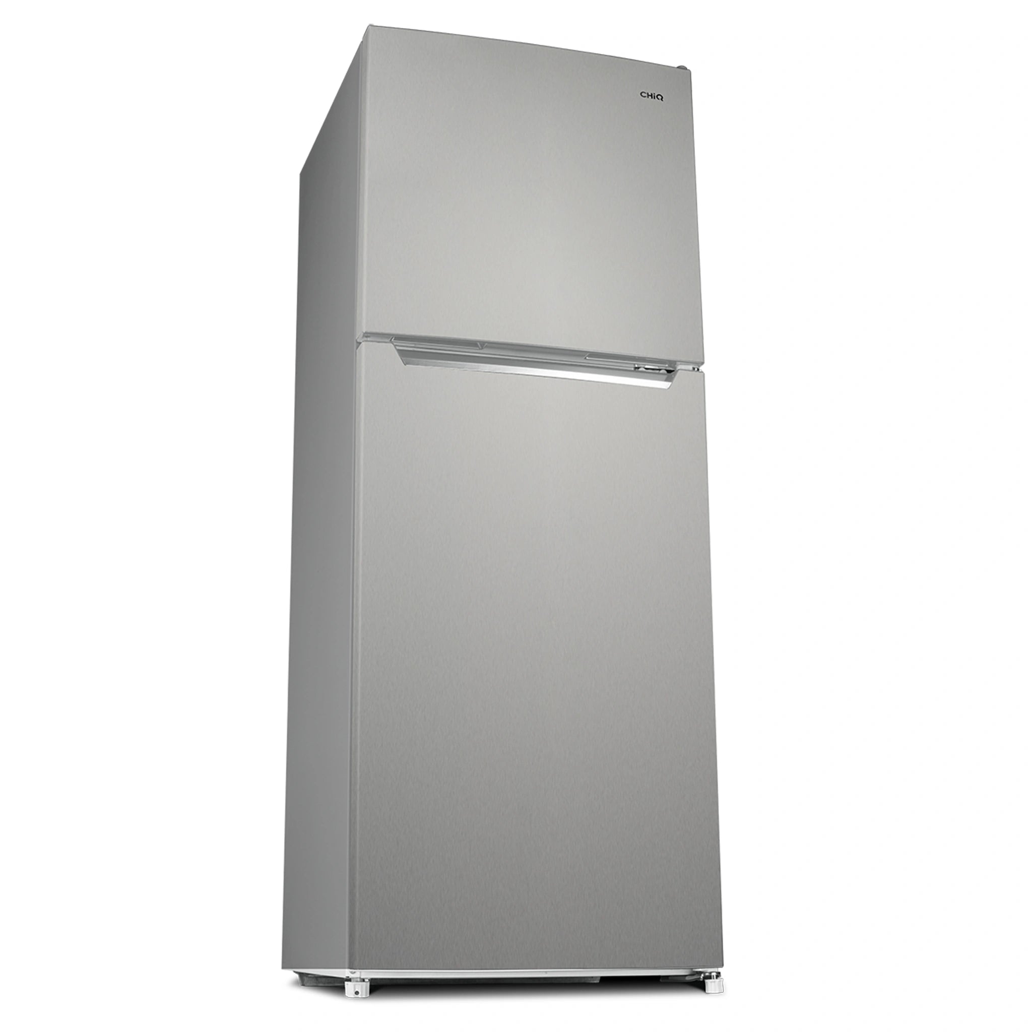 CHiQ 202L Top Mount Fridge Stainless Steel CTM200NSS5E, Front Left Side View