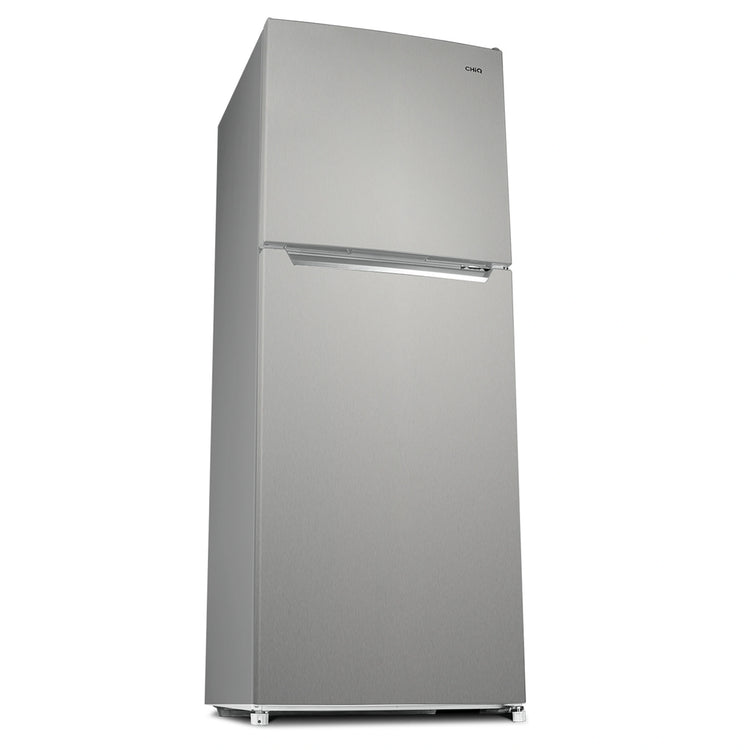 CHiQ 202L Top Mount Fridge Stainless Steel CTM200NSS5E, Front Left Side View
