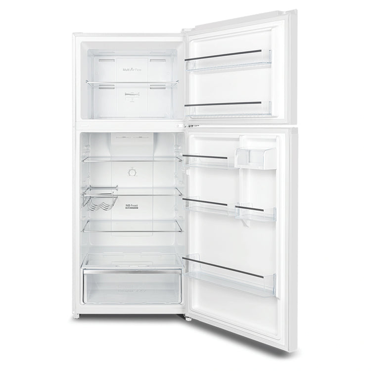 CHiQ 410L Top Mount Fridge White CTM410NW, Front View Door Open